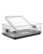 Boîte de conservation fruits et légumes 3.5l  transparent/gris - 18x9.2x27 cm