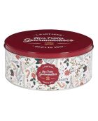 3 cajas metálicas navideñas blancas/rojas