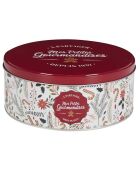 3 cajas metálicas navideñas blancas/rojas