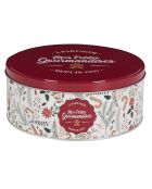 3 cajas metálicas navideñas blancas/rojas