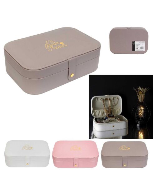 Boîte à bijoux rectangulaire aléatoire  22.5x7x15.3 cm