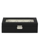 Boîte pour 5 montres  noire - 29x8x12 cm