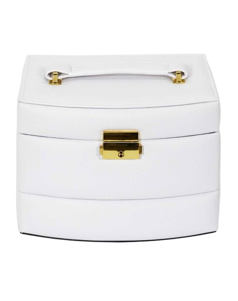 Joyero con espejo aleatorio de 3 niveles, 18 x 11,5 x 14,5 cm