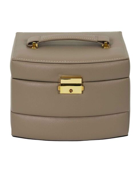 Joyero con espejo aleatorio de 3 niveles, 18 x 11,5 x 14,5 cm