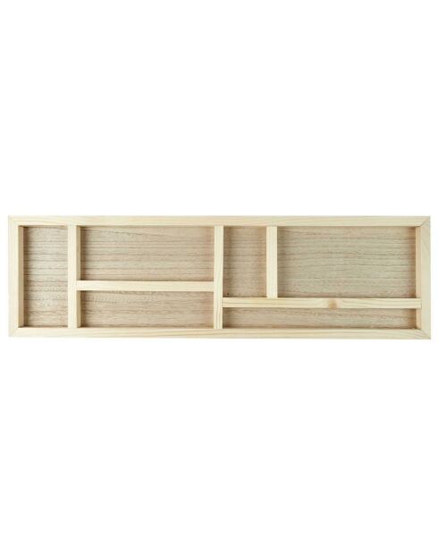 Plateau organisateur de bureau  marron - 52x6x15 cm
