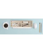 Plateau organisateur de bureau  marron - 52x6x15 cm