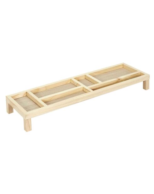 Plateau organisateur de bureau  marron - 52x6x15 cm