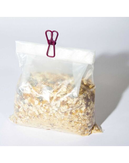 18 pinces ferme sachet multicolores - 1.5x3.1x5.5 cm