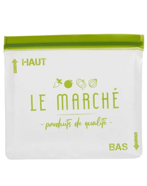 2 groene herbruikbare opbergzakken - 27x28x5 cm