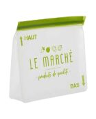 2 sacchetti riutilizzabili verdi - 27x28x5 cm