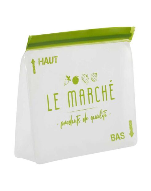 2 groene herbruikbare opbergzakken - 27x28x5 cm