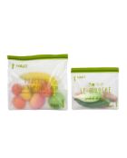 2 sacchetti riutilizzabili verdi - 27x28x5 cm