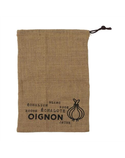 3 sacchetti portaoggetti in juta marrone - 37x26,7x0,1 cm