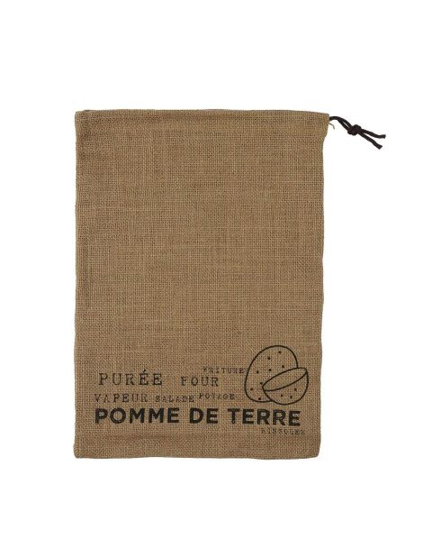 3 sacchetti portaoggetti in juta marrone - 37x26,7x0,1 cm