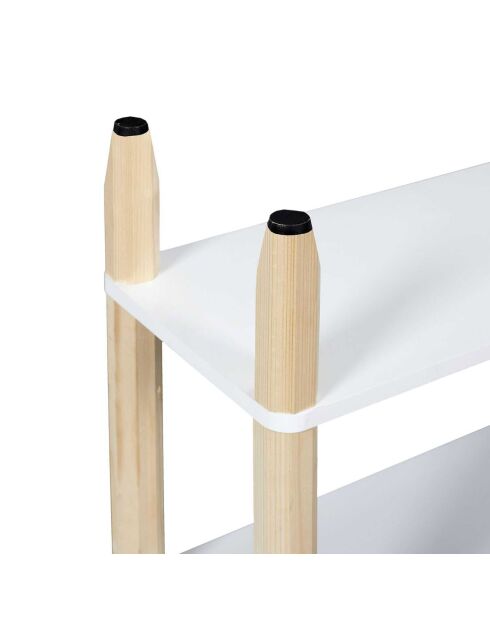 Etagère crayon 3 étages  blanc/marron - 60x77x24 cm