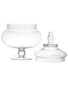 Bonbonniere sur pied   transparente - 20.5x17.5x20.5 cm