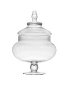 Bonbonniere sur pied   transparente - 20.5x17.5x20.5 cm