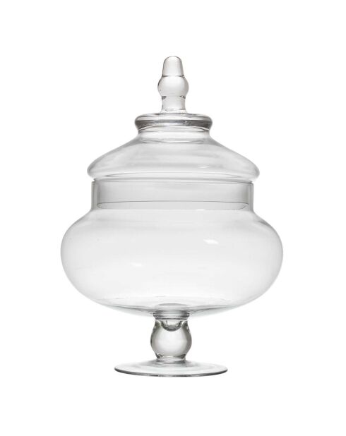 Bonbonniere sur pied   transparente - 20.5x17.5x20.5 cm