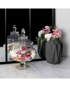 Bonbonniere sur pied   transparente - 20.5x17.5x20.5 cm