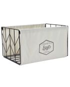 Bac de rangement pliable taille M blanc- 38x22x28 cm