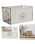 Bac de rangement pliable taille M blanc- 38x22x28 cm