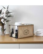 Bac de rangement pliable taille M blanc- 38x22x28 cm