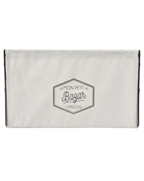 Bac de rangement pliable taille M blanc- 38x22x28 cm