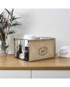 Bac de rangement pliable taille M blanc- 38x22x28 cm