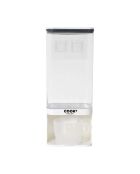 Distributeur 1.5l avec récipient  blanc - 12.5x31x9.5 cm