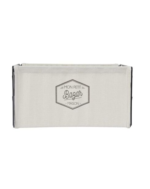 Bac de rangement pliable taille S  blanc- 35x18x23 cm