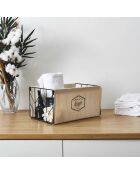 Bac de rangement pliable taille S  blanc- 35x18x23 cm