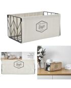 Bac de rangement pliable taille S  blanc- 35x18x23 cm