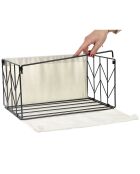 Bac de rangement pliable taille S  blanc- 35x18x23 cm