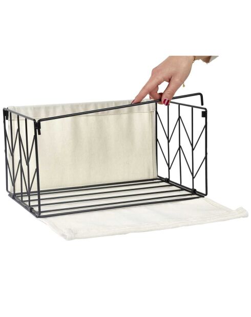 Bac de rangement pliable taille S  blanc- 35x18x23 cm