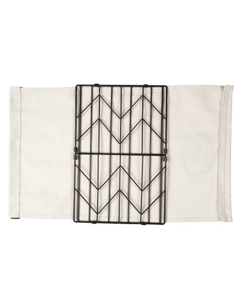 Bac de rangement pliable taille S  blanc- 35x18x23 cm
