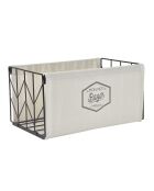 Bac de rangement pliable taille S  blanc- 35x18x23 cm
