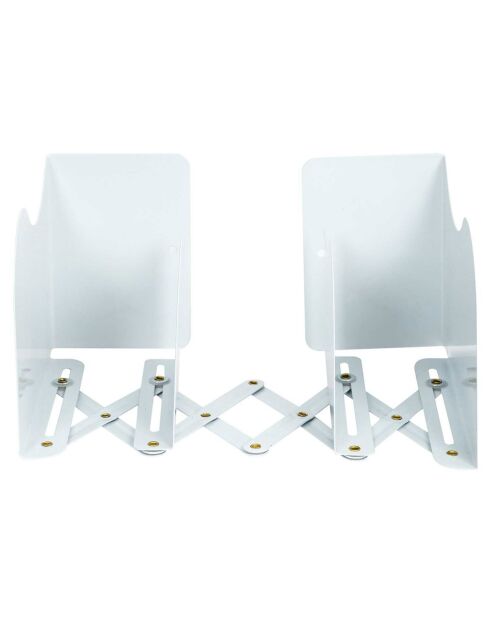 Range-livres extensible  blanc - 10x15x19 cm