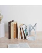 Range-livres extensible  blanc - 10x15x19 cm