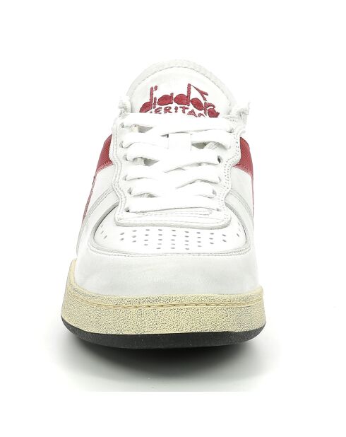 Weiß/rote Malo Ledersneaker