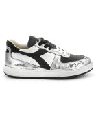 Baskets en Cuir Texas vintage blanc/noir