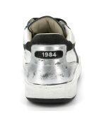 Baskets en Cuir Texas vintage blanc/noir