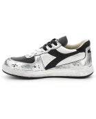 Baskets en Cuir Texas vintage blanc/noir