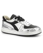 Baskets en Cuir Texas vintage blanc/noir