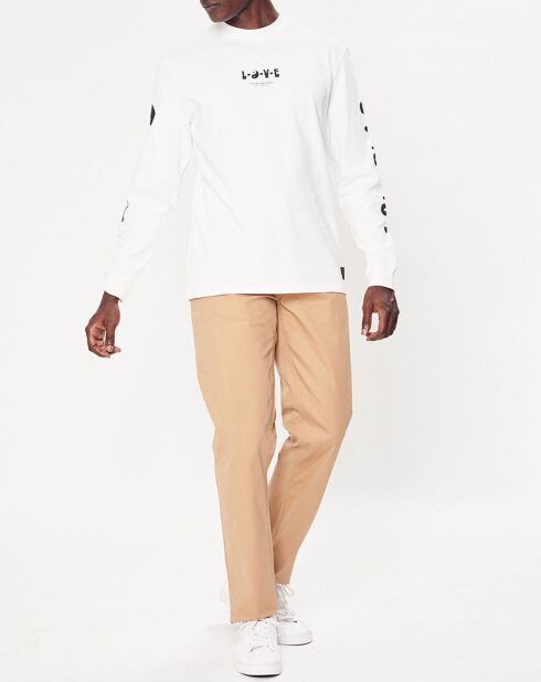 Pantalon chino Slim Fit Stuart uni stretch beige