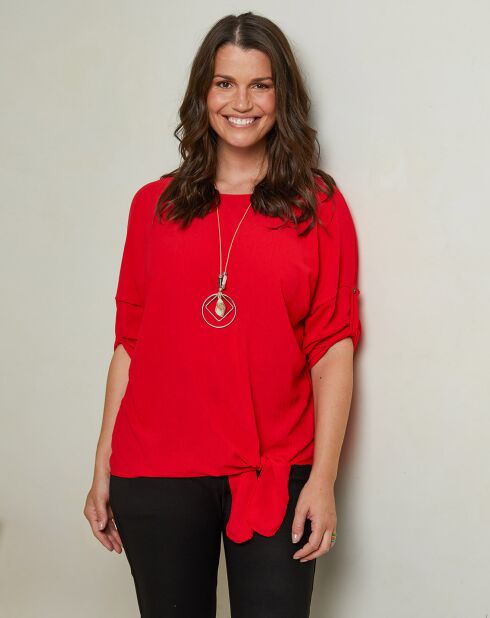 Blouse Camille rouge