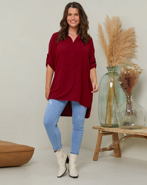 Blouse Karine rouge bordeaux