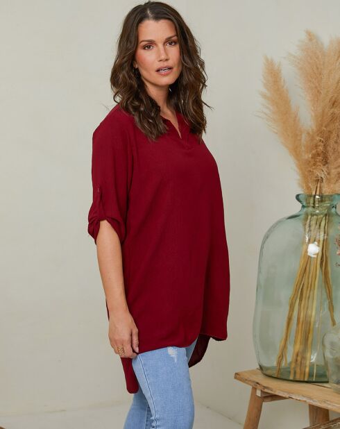Blouse Karine rouge bordeaux