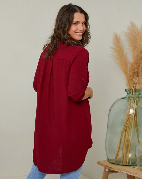 Blouse Karine rouge bordeaux