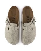 Hellgraue Boston Clogs