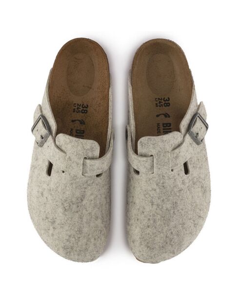 Hellgraue Boston Clogs
